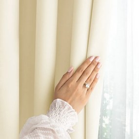 Draperie fildeș dimout (semi-opacă) 140x270 cm Carli – Restilo