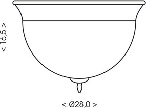 Brilagi - Plafonieră FRESCO 2xE27/40W/230V Ø 28 cm alamă