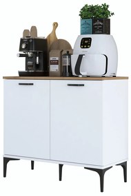 Comodă Jette 90 (nuc + alb). 1127420