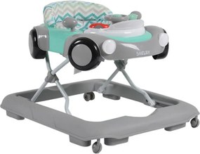 Premergator Reglabil in 3 Trepte NOVOKIDS™ Shelby Mini Car , Roti silentioase, Pliabil, 8 Roti, Cu Melodii si volan, Model Masinuta, Turquoise