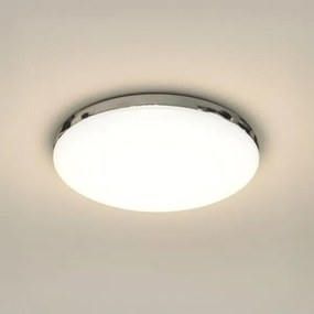 Plafonieră LED pentru baie MAYA, 15 W, 230 V, Ø 33 cm, IP44, crom lucios