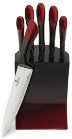Set cutite otel inoxidabil (6 piese) Black Burgundy Metallic Line Berlinger Haus BH-2176