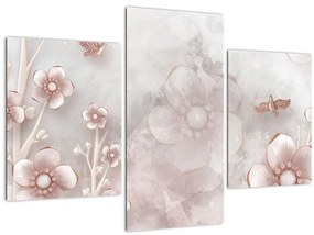 Tablou - Flori roz (90x60 cm)