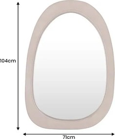 Oglinda de perete ovala ORGANIC 105cm lemn de pin