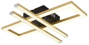 Plafoniera LED design HIGHWAY negru/auriu