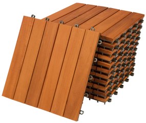 Deuba Gresie din lemn - set 11 piese, 30×30 cm