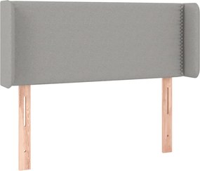 vidaXL Tăblie de pat cu aripioare gri deschis 93x16x78/88 cm textil