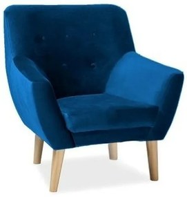 Fotoliu Nordic 1 velvet bleumarin/fag Blu86