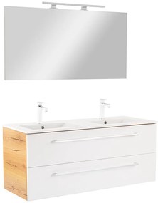 Mobilier complet de baie Vario Clam 120 stejar-alb