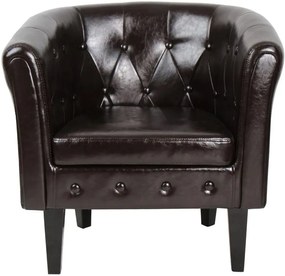 Fotoliu Chesterfield, 58 x 71 x 70 cm, maro