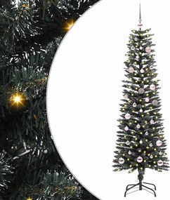 vidaXL Brad de Crăciun artificial Verde 150 cm PVC și Plastic și Oțel