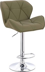 HR111W Scaun Khaki Piele Ecologica Premium Soft cu Bază Cromata