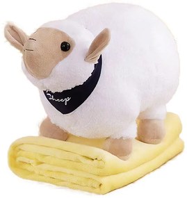 OAIE de plus cu paturica cocolino in interior, alb-galben