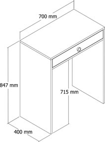Măsuță de toaletă Lizbon White