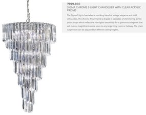 Candelabru XL modern design elegant Sigma 9L 7999-9CC SRT