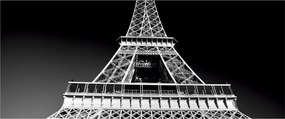 Tablou - Turnul Eiffel, alb-negru (120x50 cm)