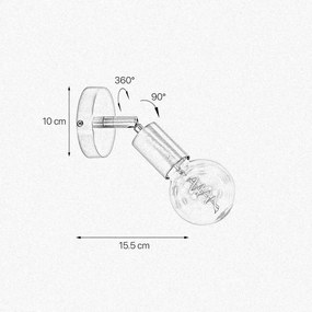 Aplica de perete din alama personalizabila Venere