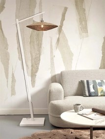 Lampa de podea eco din iuta Iguazu L 55cm, alb/ natur