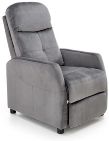 Fotoliu recliner Felipe 2 velvet gri H103 cm