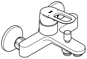 GROHE BAULOOP 23603000 - baterie pentru cadă DN 15, crom lucios