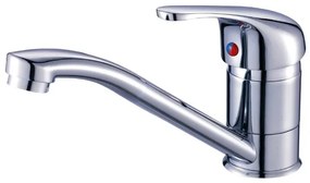 Baterie Bucatarie Q-06 Sanq, pipa medie, Argintiu, cartus cu discuri ceramice D 40 mm