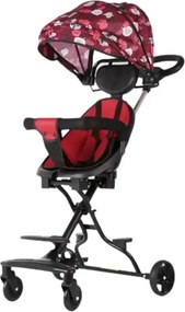 Carucior sport pliabil, NBW, copertina detasabila UV, roti pivotante cu blocare, 6-36 luni, Rosu