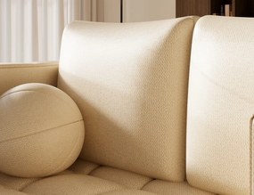 Canapea Kastol , light beige plush extensibil, 137x71x74 cm – Avexin 18