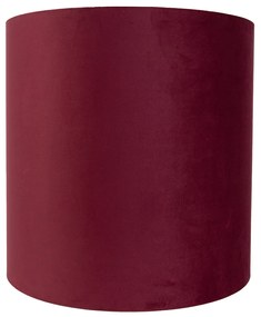 Abajur din catifea roșie 40/40/40 cu interior auriu