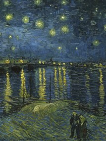 Artă imprimată Noapte înstelată peste Rhone, (30 x 40 cm)