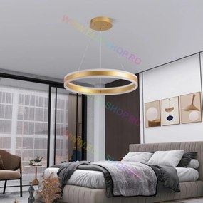 Lustra LED Cu Telecomanda, Elit's Esn1768/500D-GD, 124W, GOLD