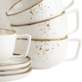 Mäser Set de 8 piese de cafea Pintar White cupuncte maro