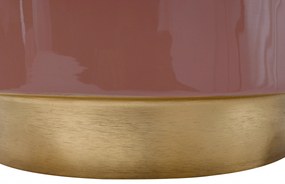 Masuta de cafea rotunda din fier 51,5x51,5x43 cm roz