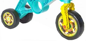 Motocicleta cu functie de trotineta fara pedale pentru copii NOVOKIDS™ EVO Balance Bike, Cu claxon, Maxim 30 Kg, 3 roti, Stabilitate mare, Turquoise