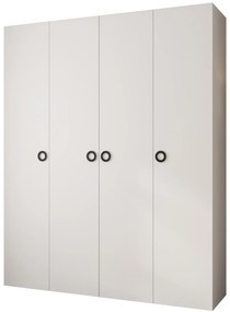 Dulap de haine 200 cm Carmela 40-1 (alb + Negru). 1126541