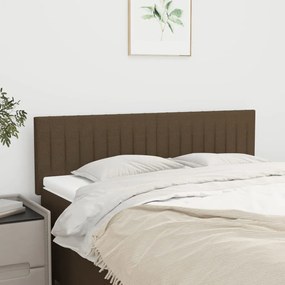 vidaXL Tăblii de pat, 2 buc., maro închis, 72x5x78/88 cm, textil