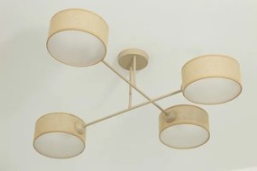 Brilagi - Lustră aplicată VIRGO 4xE14/40W/230V bej/auriu