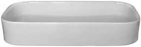 Lavoar pe blat, Fluminia, Capri-75, 75 x 38 cm, alb