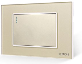 Intrerupator Simplu Mecanic LUXION cu Rama din Sticla, Standard Italian, 3M