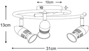 Lucide 13955/14/31 - Lampa spot LED CARO-LED 3xGU10/5W/230V alba