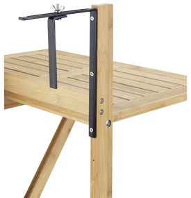 Wenko Măsuță suspendată pentru balcon din bambusWaikiki, 64 × 44 × 65 cm