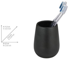 Set de accesorii de baie negru din ceramică Nerno – Wenko