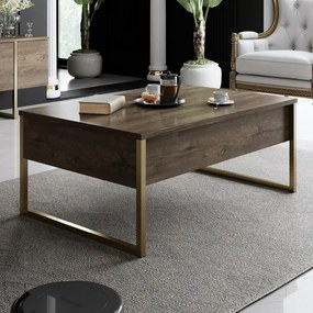 Măsuță de conferință Luxe Walnut and Gold