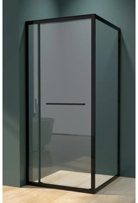 Firenze Cabină de duș Black 6mm 80cm
