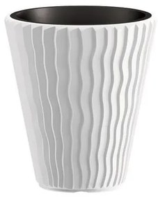 Ghiveci decorativ de flori, rotund, alb, 18 37 L, 39x43.6 cm, Sandy