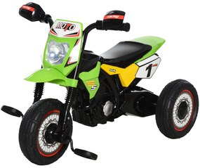 HOMCOM Tricicleta pentru Copii Stil Motocicleta cu Pedale cu Lumini si Sunete, 3 Roti Late, Varsta 18-36 Luni | AOSOM RO