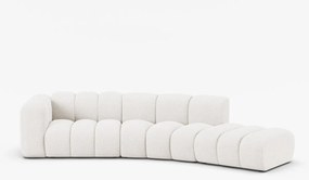 Canapea deschisa rotunjita 5 locuri Lupine boucle Baloo L335 cm