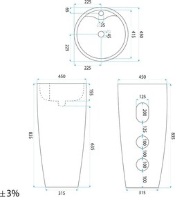 Lavoar freestanding de sine statator Rea Anya Savana Matt