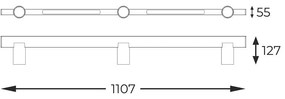Plafoniera LED cu spot directionabil, 3xGU10, MANNARI