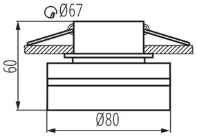 Corp de iluminat încastrat GOVIK GU10/10W negru/auriu Kanlux 29234