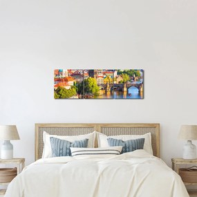 Tablou - Praga (cu ceas) (90x30 cm)